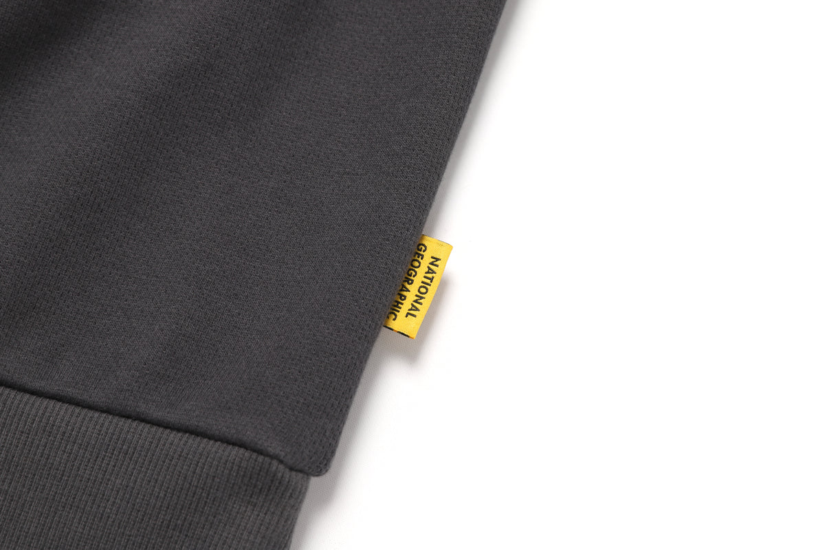 Unisex Leucos Back Side Logo Graphic Sweatshirt- D/Grey