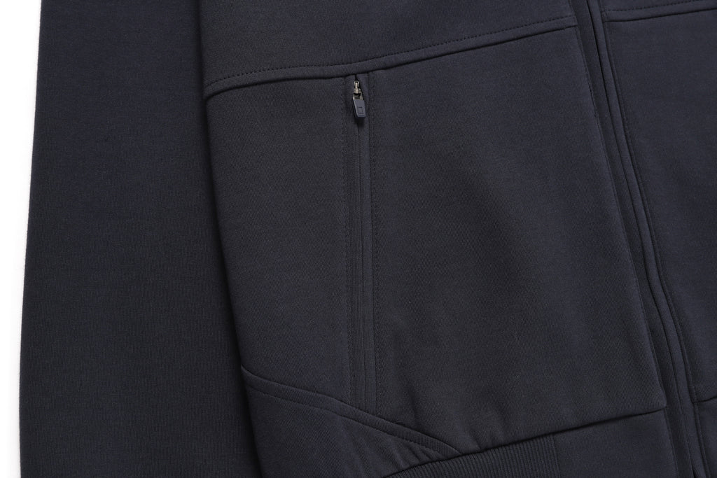 Unisex Pintail Zip-Up Hoodie- Navy Blue