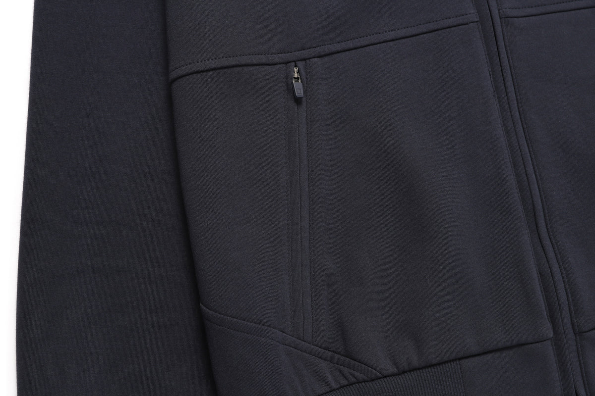 Unisex Pintail Zip-Up Hoodie- Navy Blue