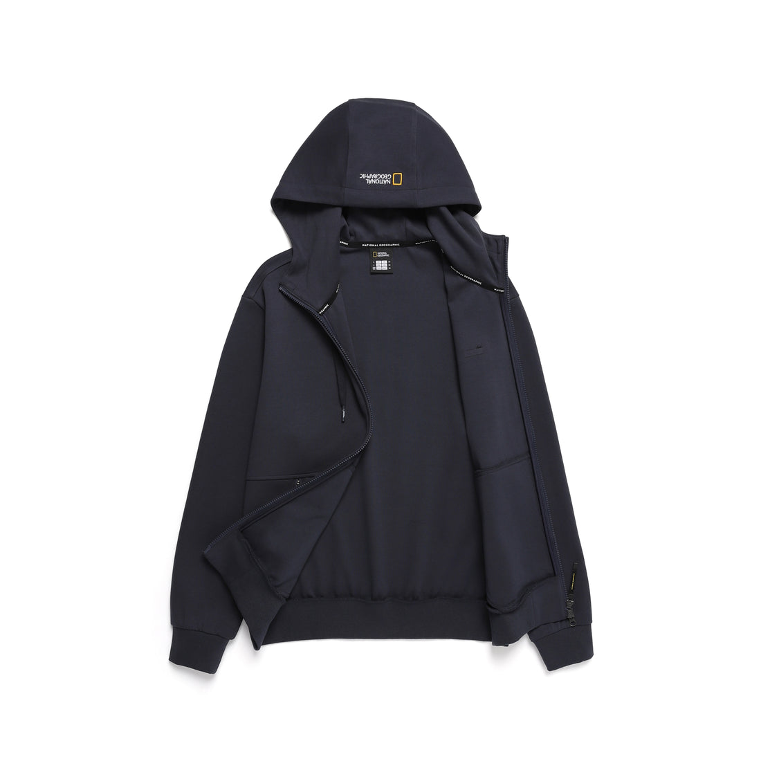 UNISEX PINTAIL ZIP-UP HOODIE- NAVY BLUE