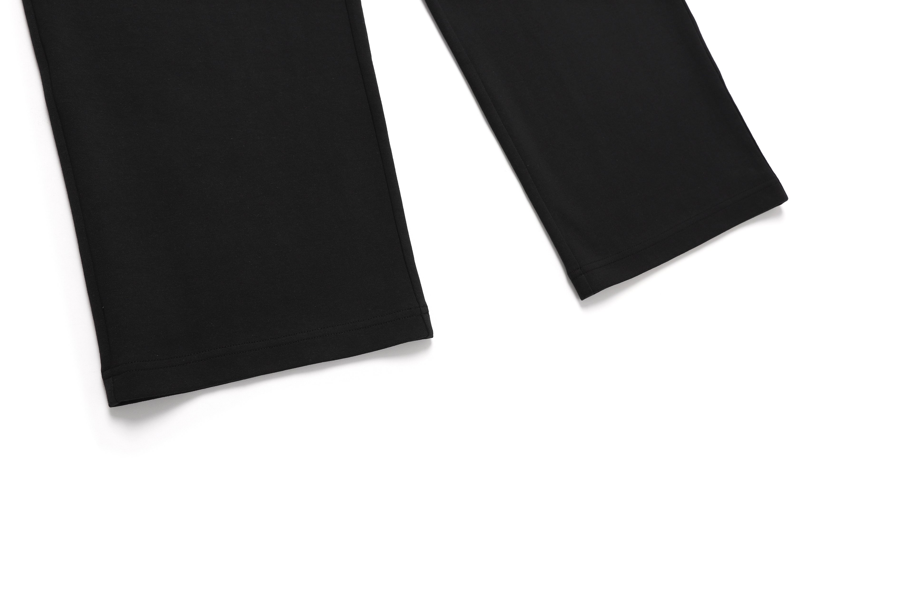 Unisex Pintail Straight Sweatpants-Carbon Black