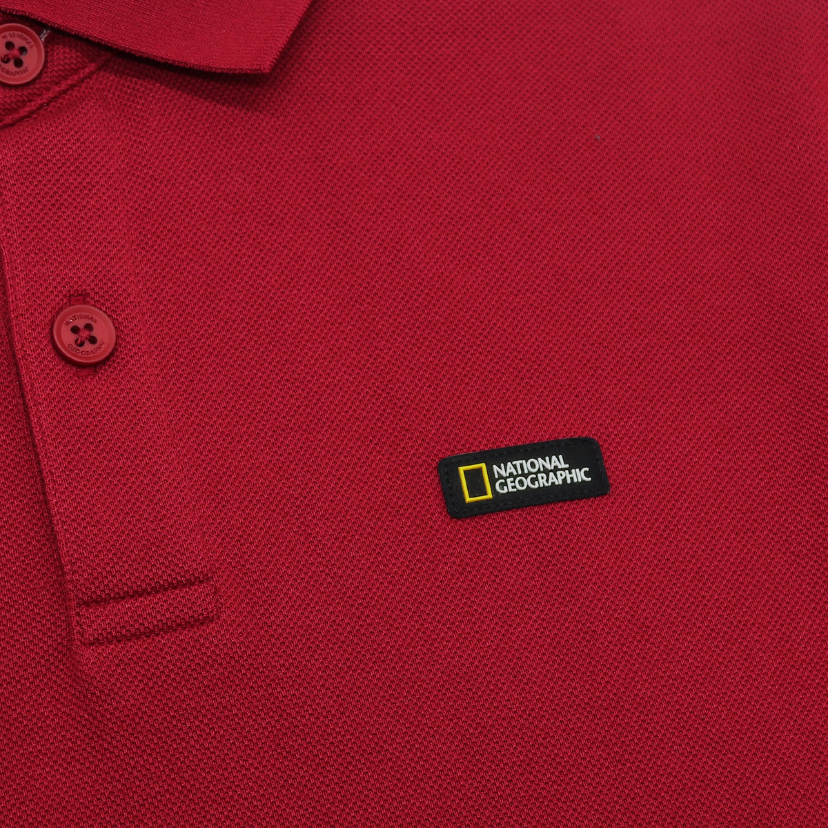 Unisex Pique Poloshirt W/ Small Logo- Burgundy