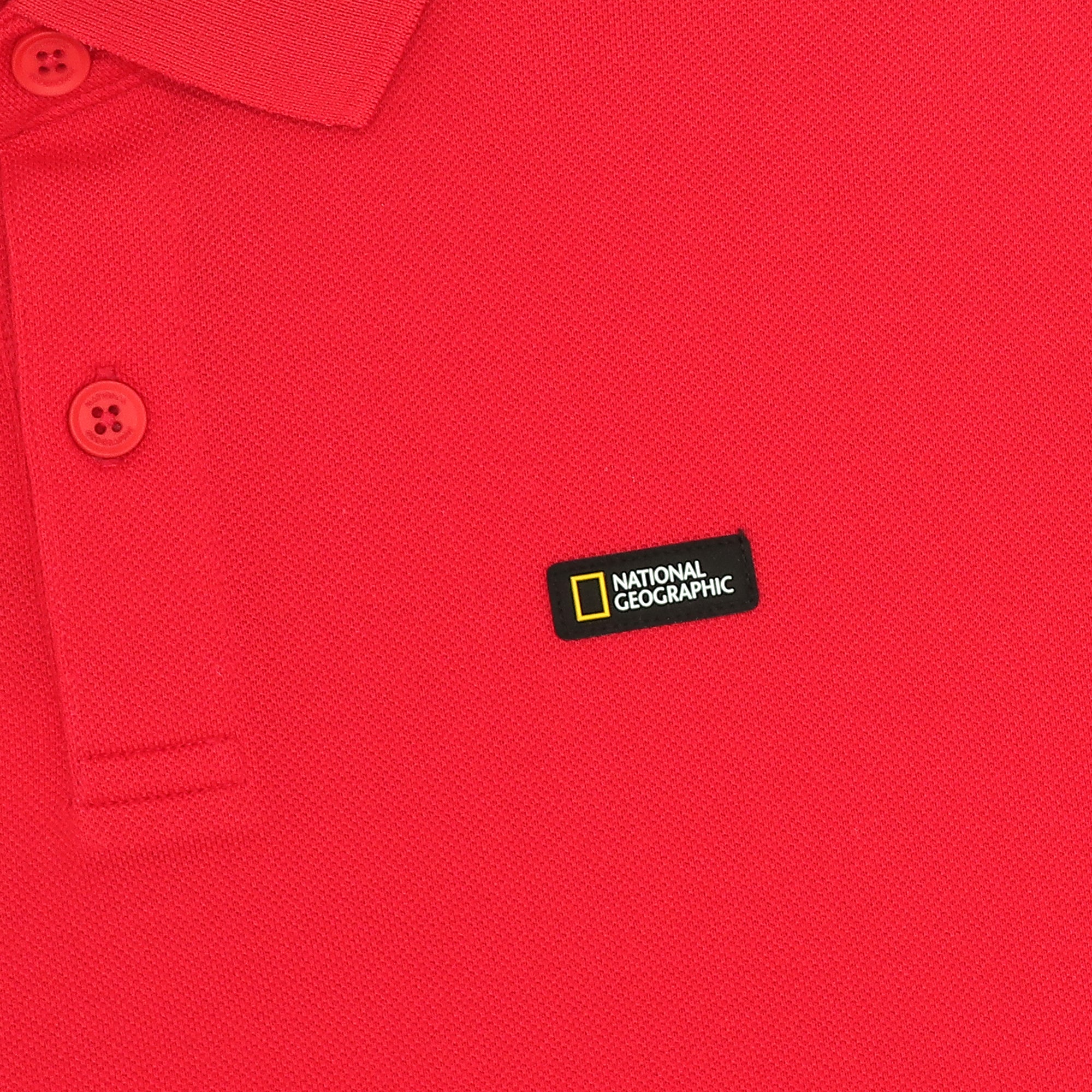Unisex Pique Poloshirt W/ Small Logo- Aurora Red