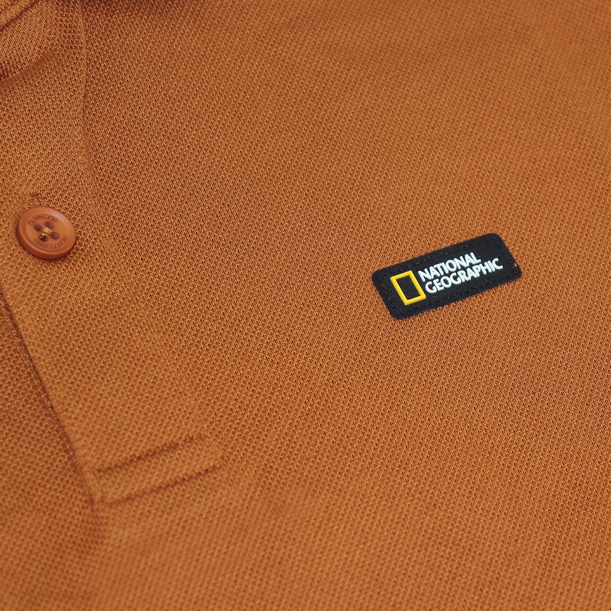 Unisex Pique Poloshirt W/ Small Logo- Camel