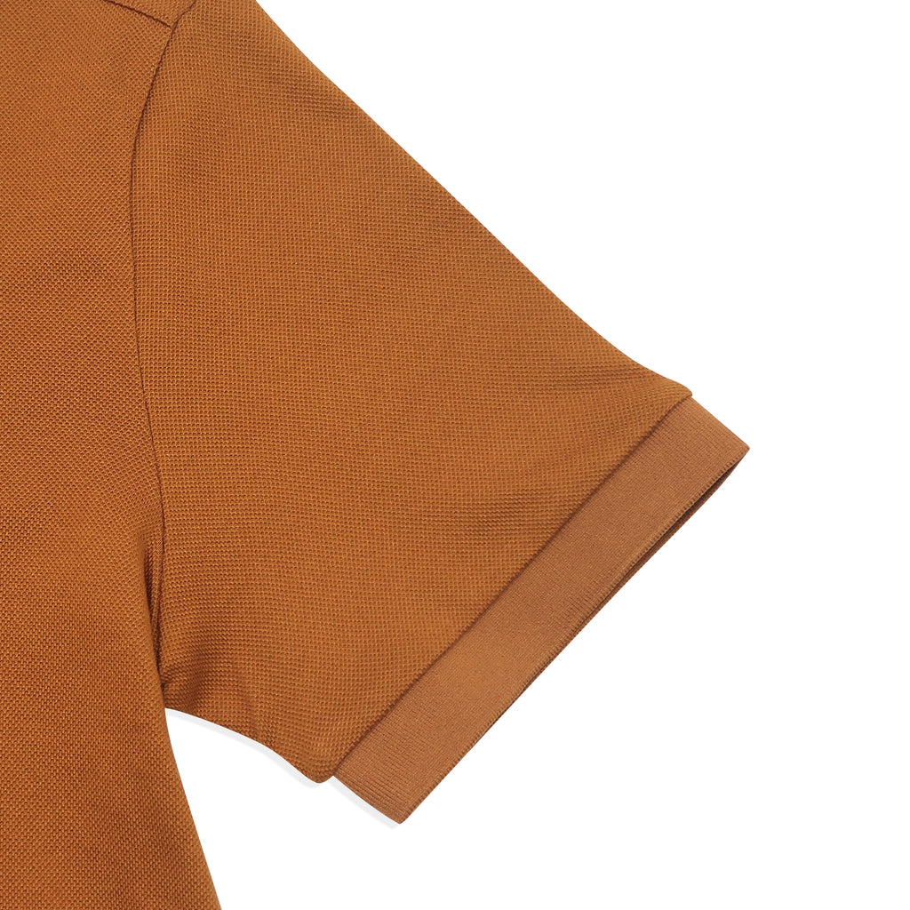 Unisex Pique Poloshirt W/ Small Logo- Camel