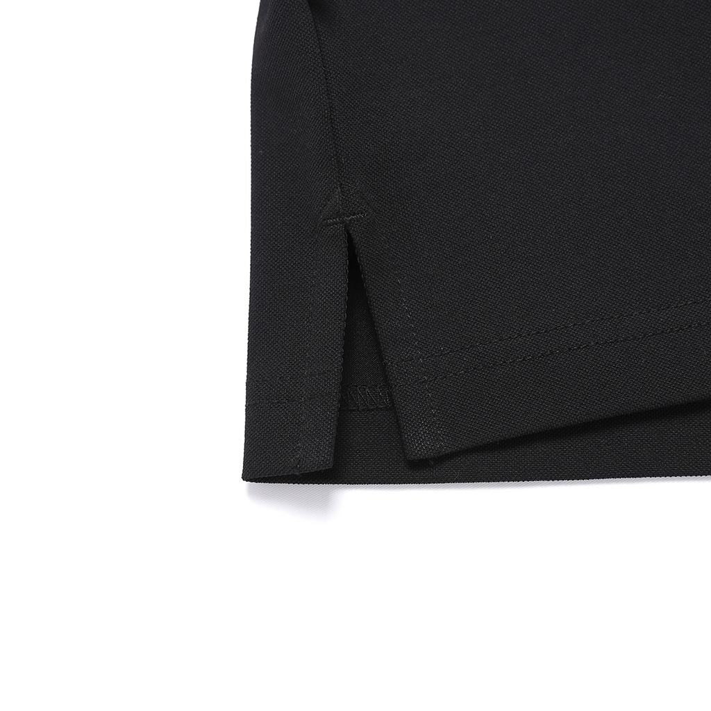 Unisex Caridi Pique Collared T-Shirt - Black