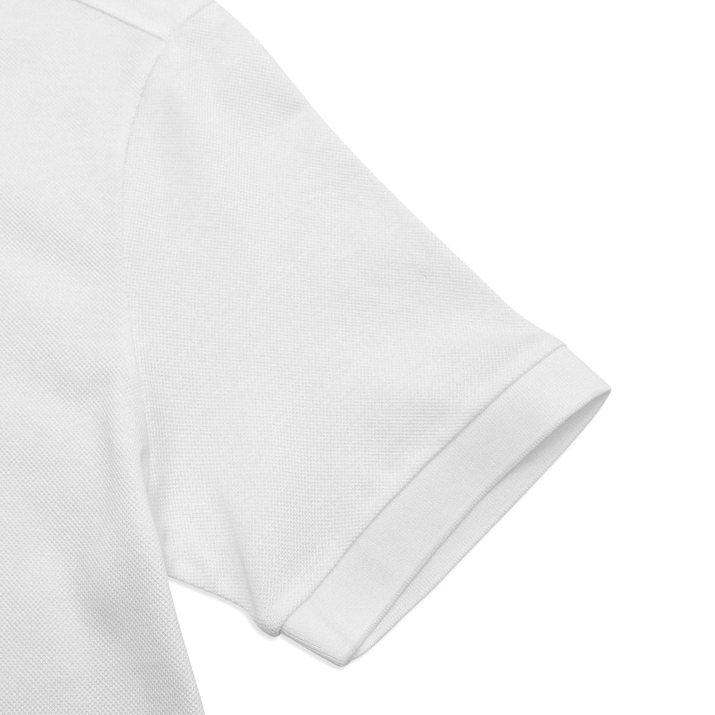 Unisex Pique Poloshirt W/ Small Logo- White