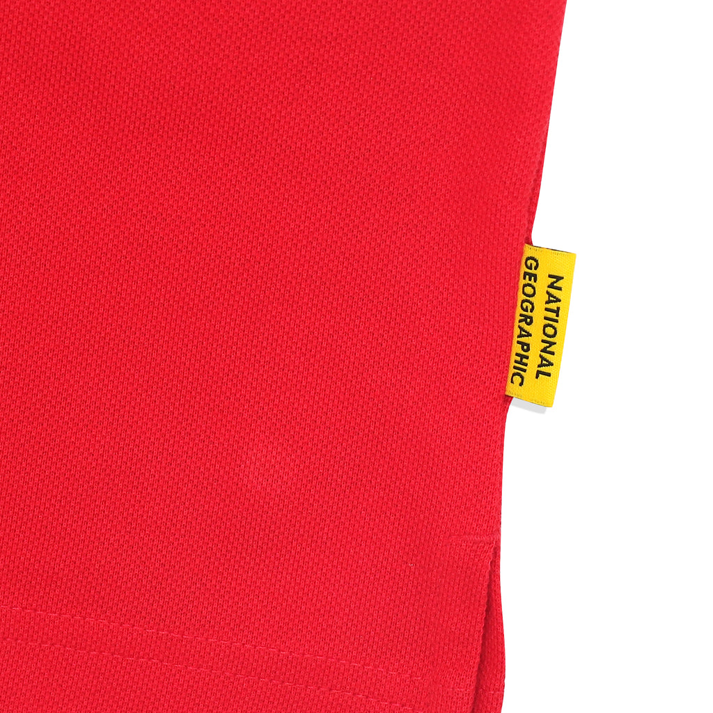Unisex Pique Poloshirt W/ Small Logo- Aurora Red
