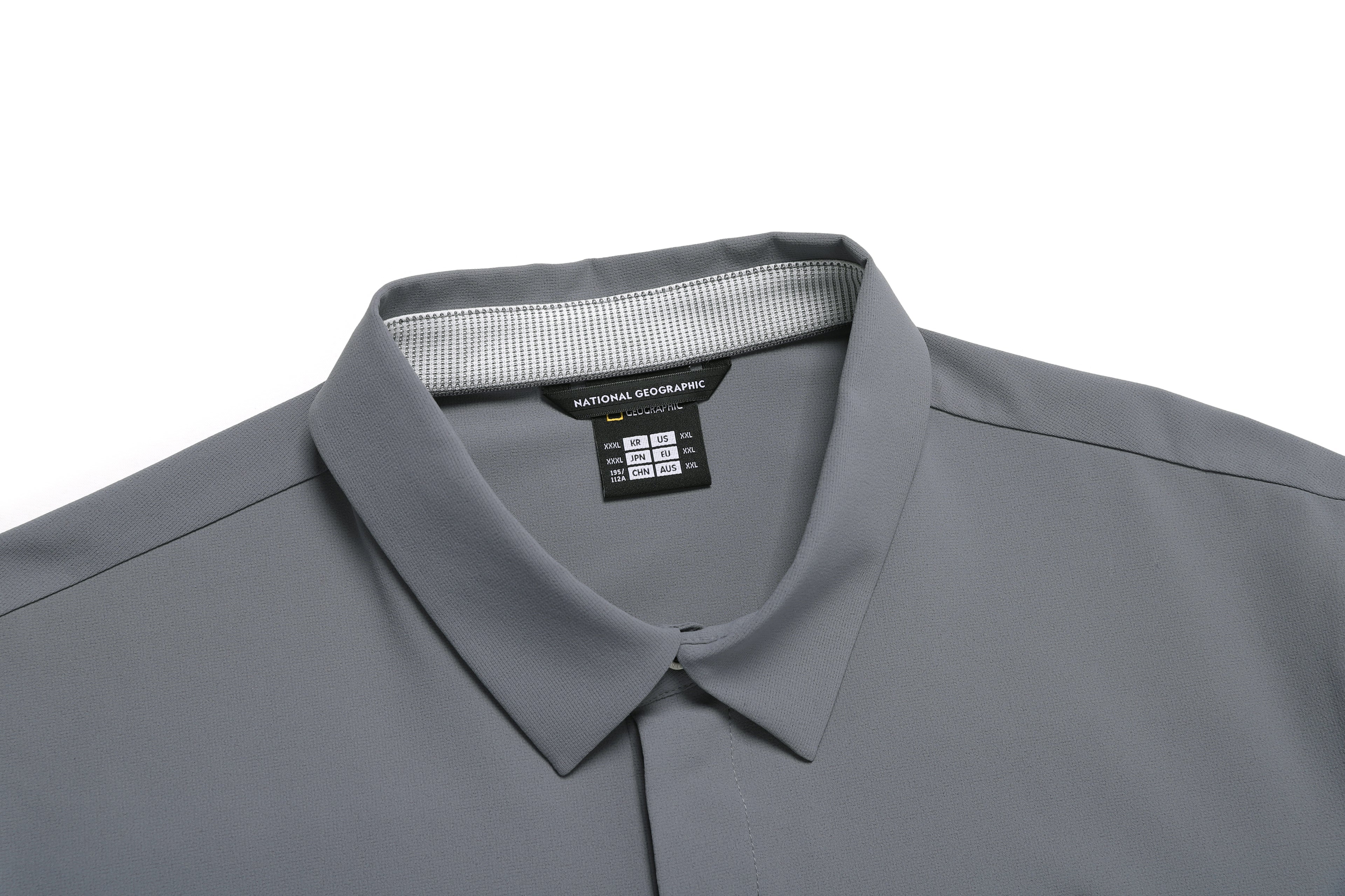 Men'S Urban City Functional Semi-Over Fit Collar T-Shirt- Iron Grey