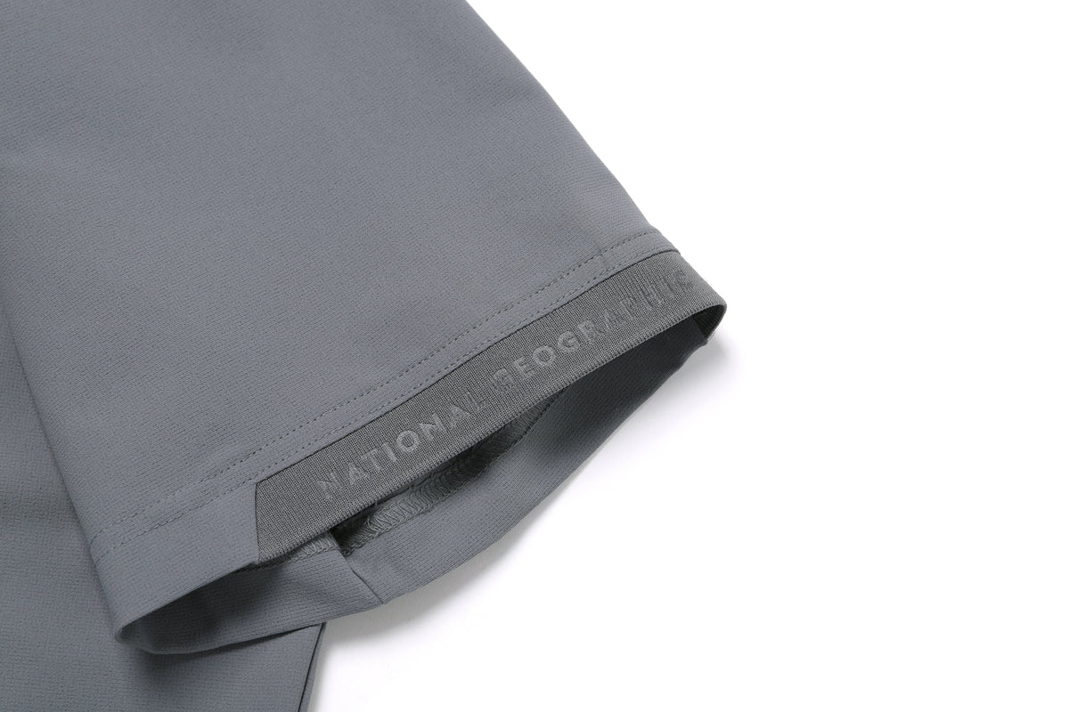 Men'S Urban City Functional Semi-Over Fit Collar T-Shirt- Iron Grey
