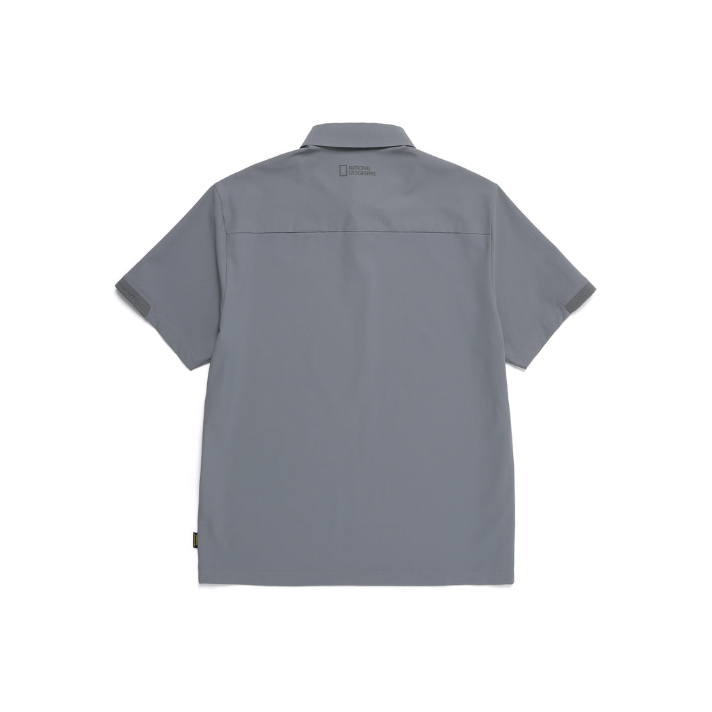 Men'S Urban City Functional Semi-Over Fit Collar T-Shirt- Iron Grey