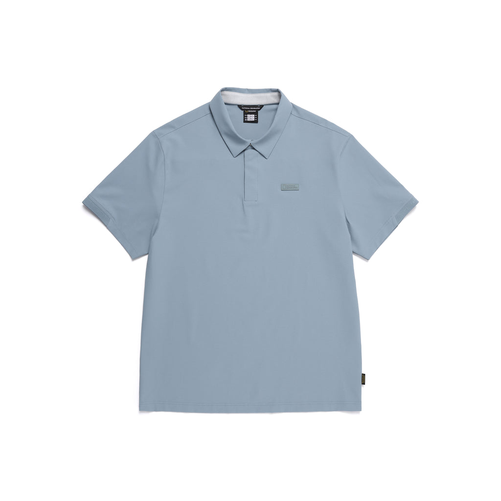 Men'S Urban City Functional Semi-Over Fit Collar T-Shirt- Steel Blue