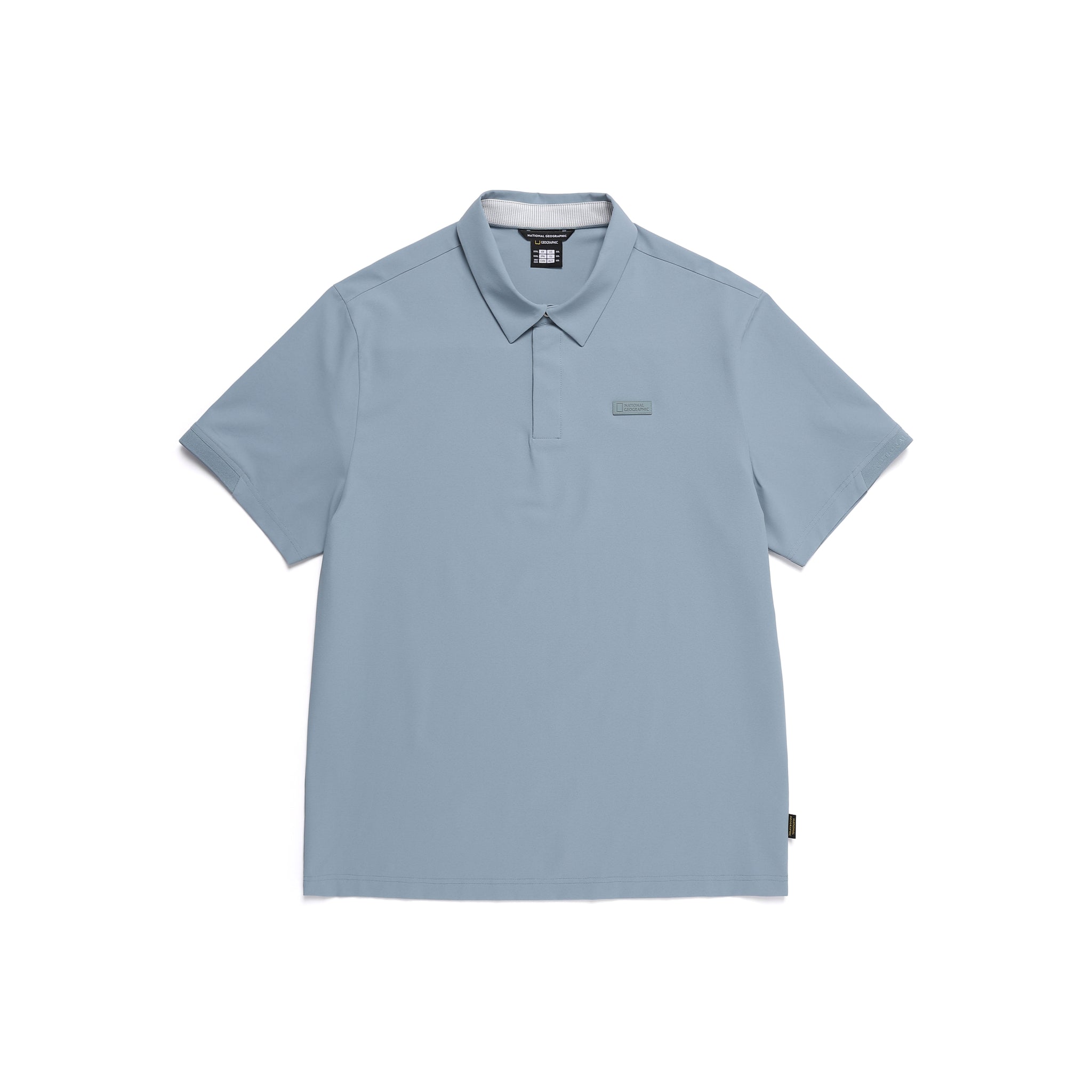 MEN'S URBAN CITY FUNCTIONAL SEMI-OVER FIT COLLAR T-SHIRT- STEEL BLUE