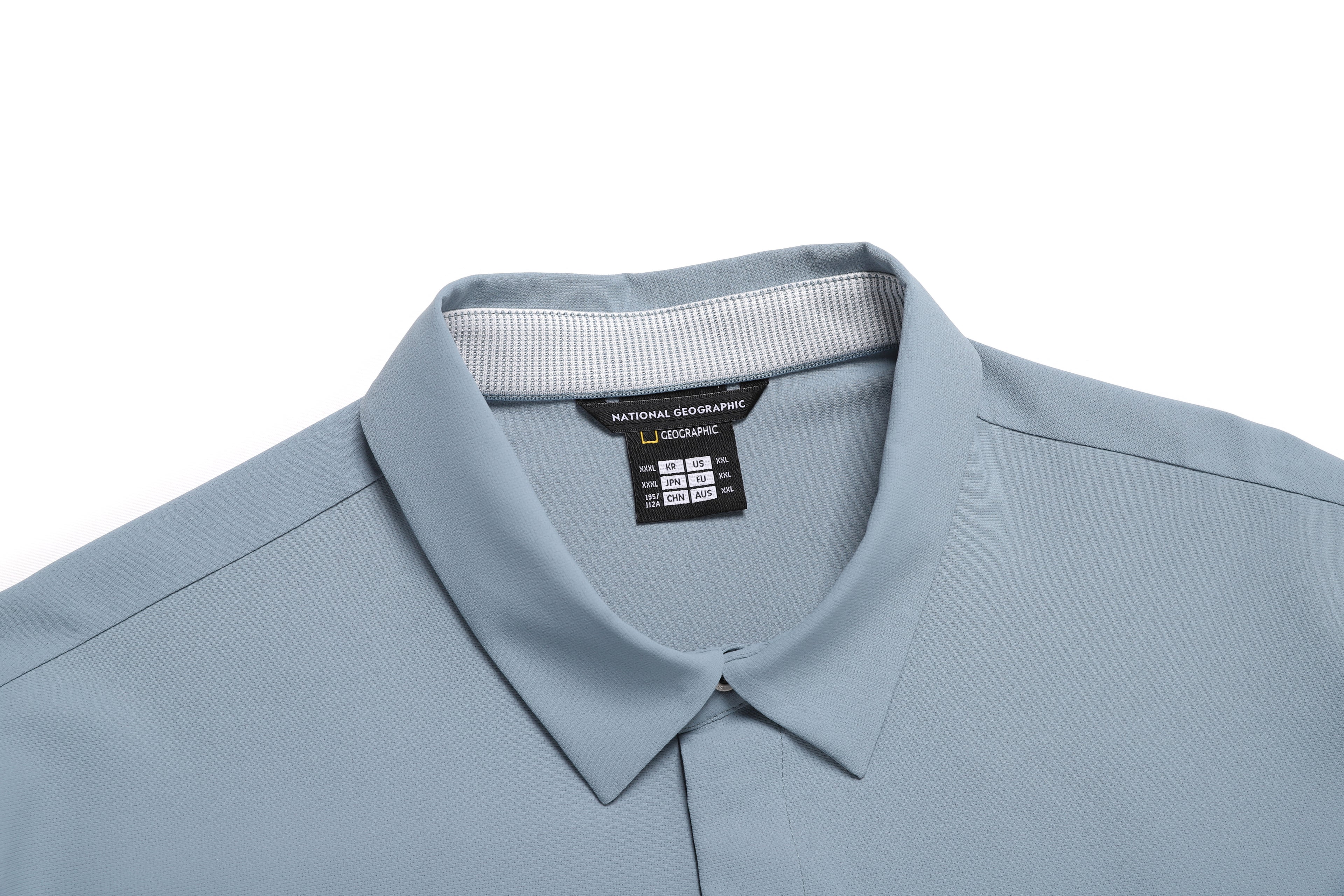 Men'S Urban City Functional Semi-Over Fit Collar T-Shirt- Steel Blue
