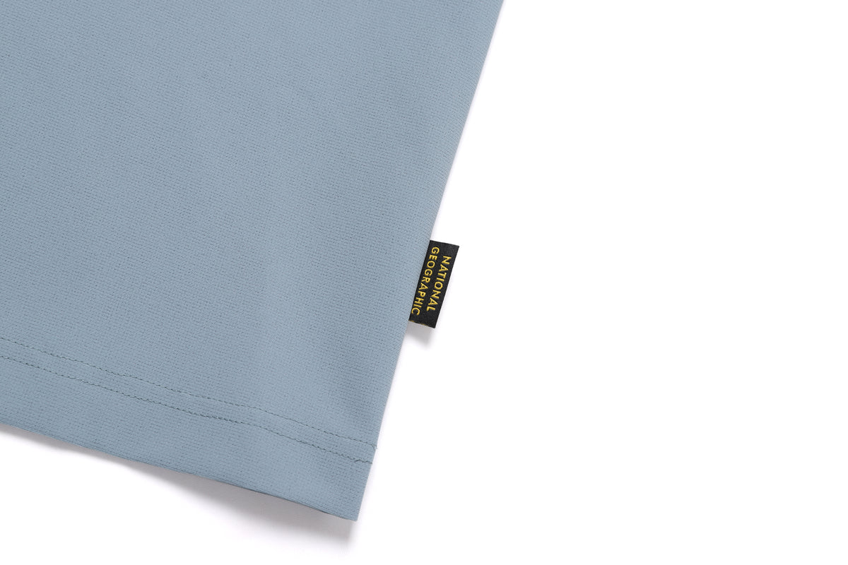 Men'S Urban City Functional Semi-Over Fit Collar T-Shirt- Steel Blue