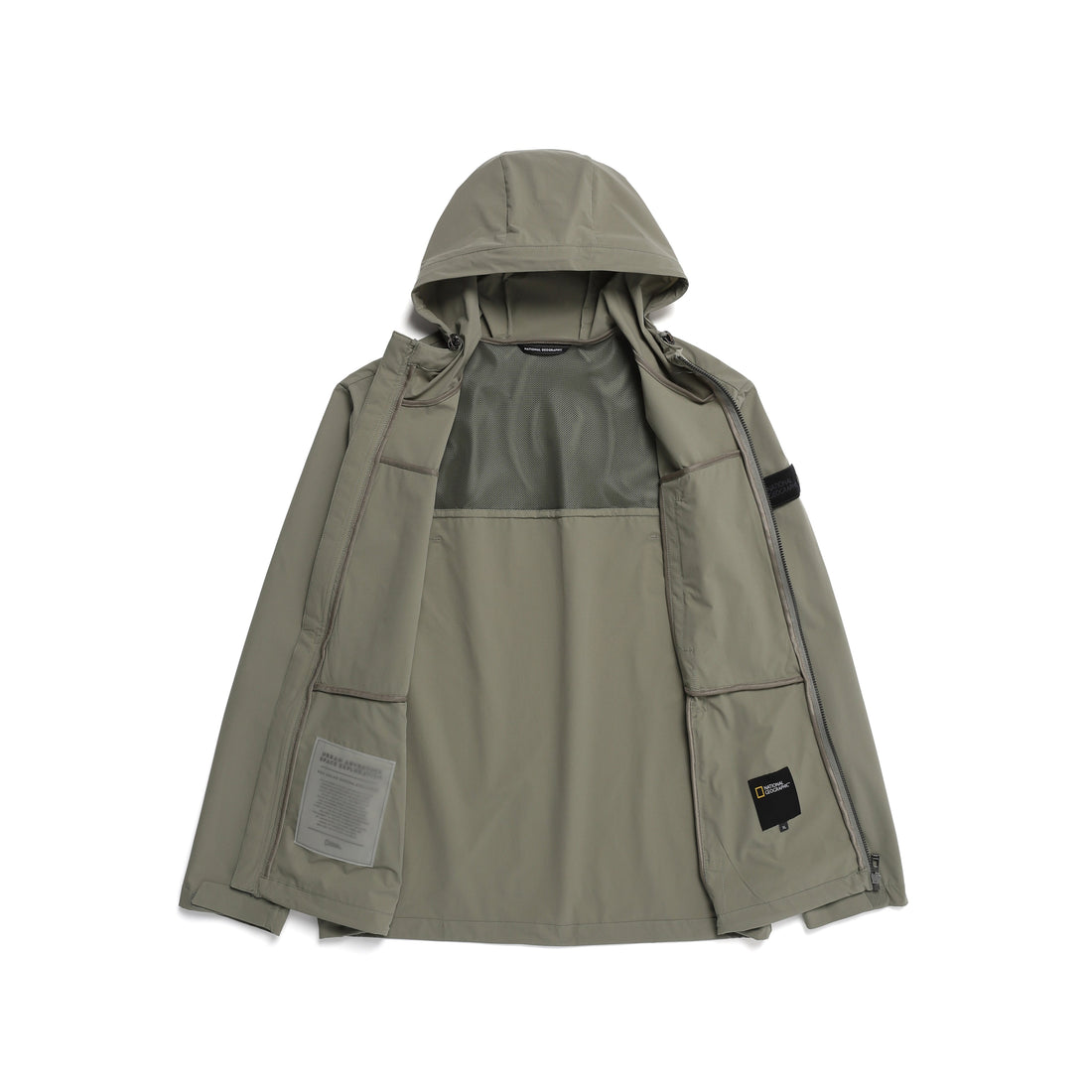 UNISEX THEIA WOVEN TRAINING ZIP-UP JACKET- LICHEN KHAKI