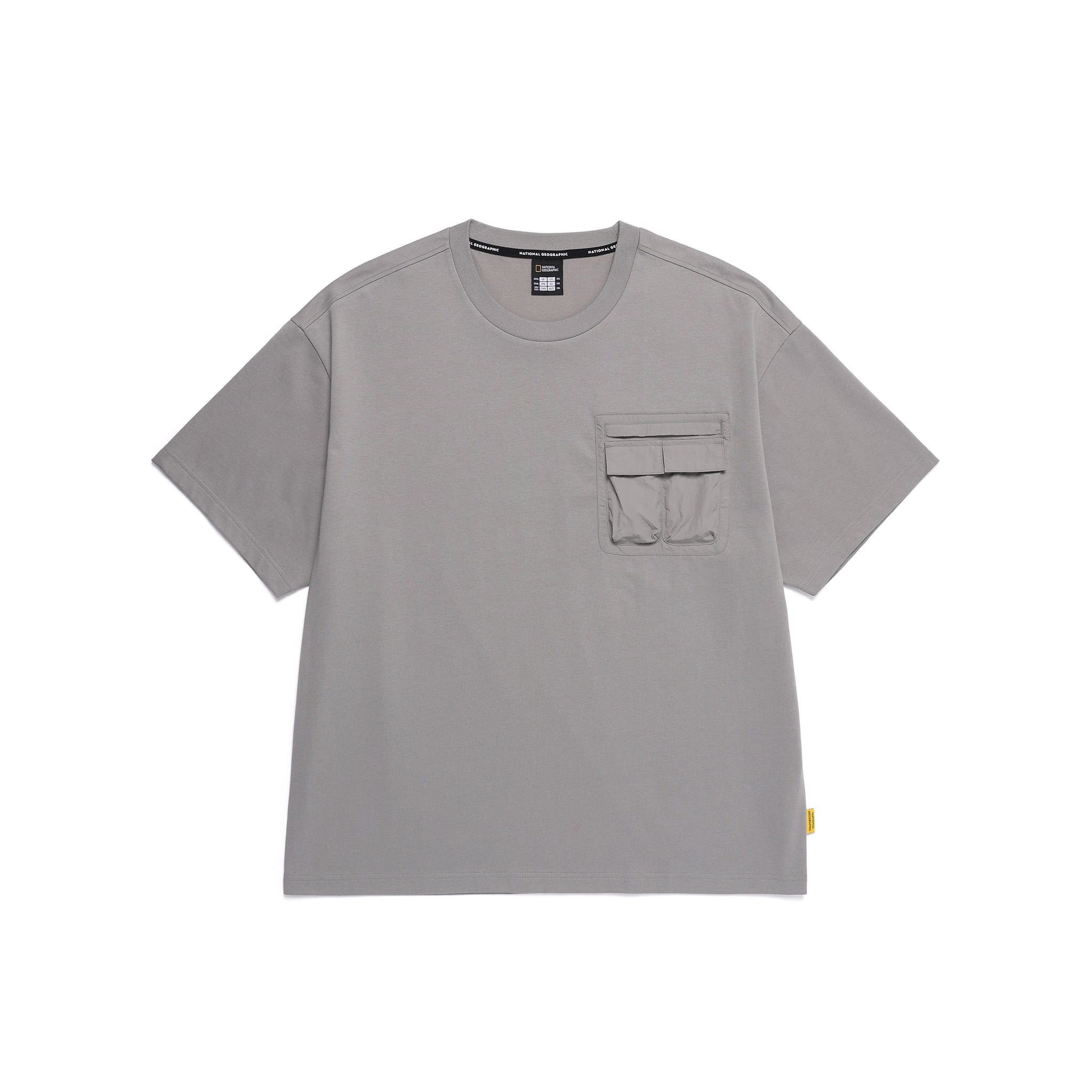 NRN CHEST POCKET SEMI-OVER FIT H/TEE STONE GREY