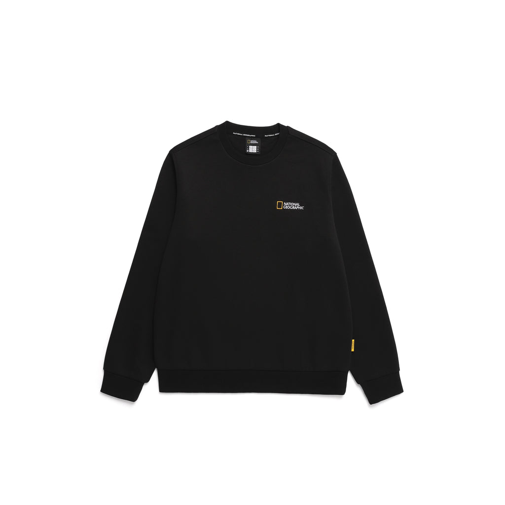 Unisex Folhas Small Logo Sweatshirt- Carbon Black