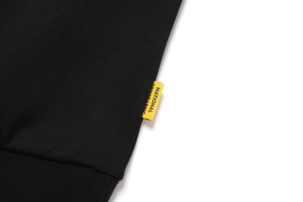 Unisex Folhas Small Logo Sweatshirt- Carbon Black