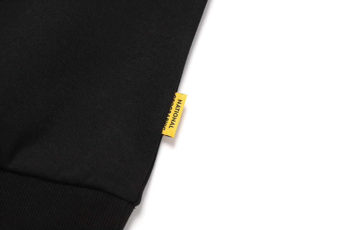 Unisex Folhas Small Logo Sweatshirt- Carbon Black