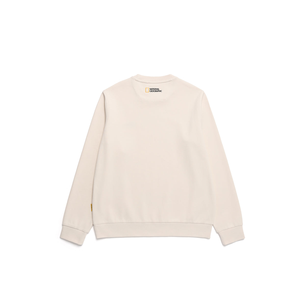 Unisex Folhas Small Logo Sweatshirt- Crystal Beige