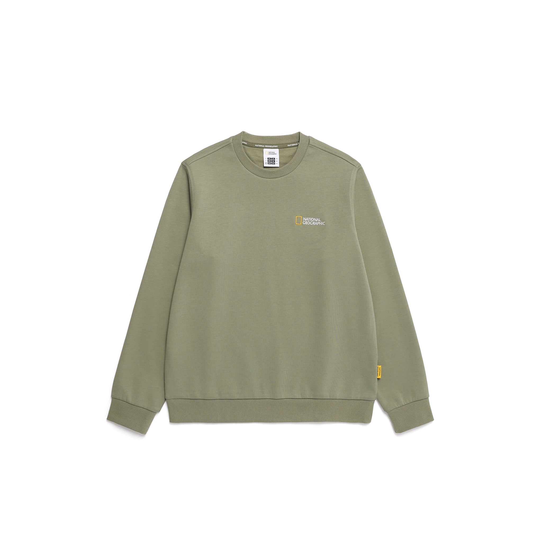 UNISEX FOLHAS SMALL LOGO SWEATSHIRT- LICHEN KHAKI