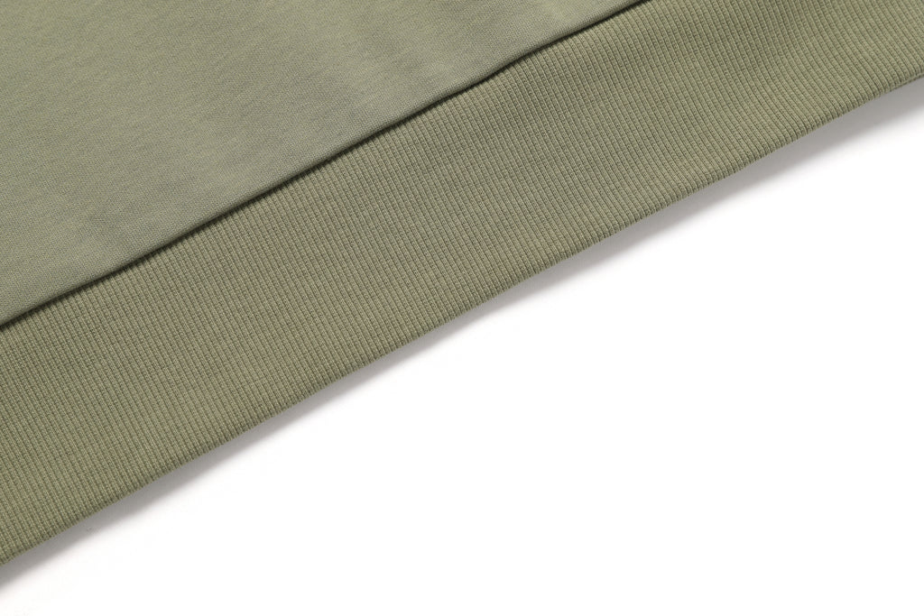 Unisex Folhas Small Logo Sweatshirt- Lichen Khaki
