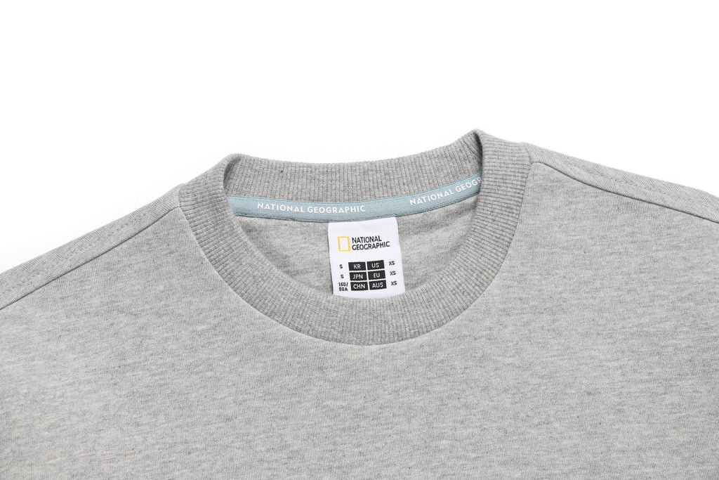 Unisex Folhas Small Logo Sweatshirt- M/Grey