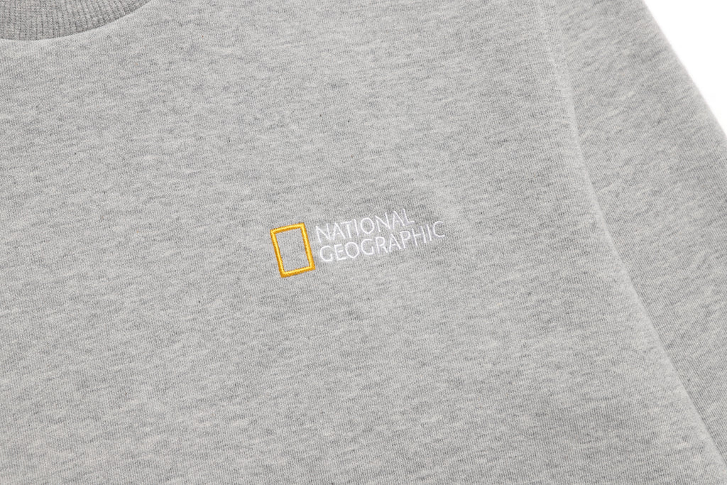 Unisex Folhas Small Logo Sweatshirt- M/Grey