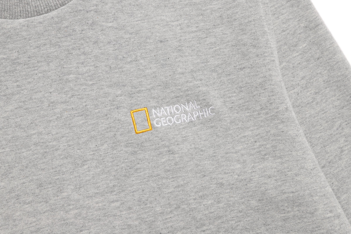 Unisex Folhas Small Logo Sweatshirt- M/Grey