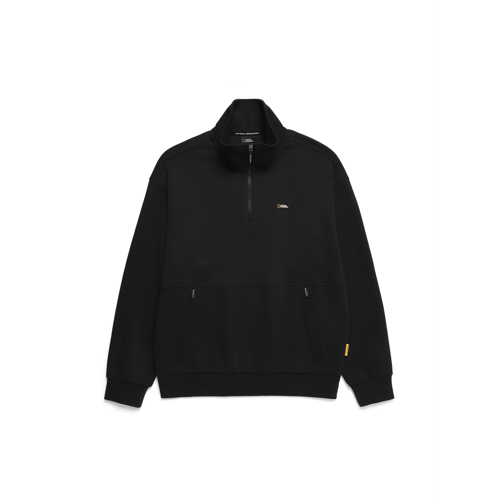 UNISEX PINTAIL HALF-ZIP SWEATSHIRT- CARBON BLACK