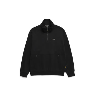 UNISEX PINTAIL HALF-ZIP SWEATSHIRT- CARBON BLACK