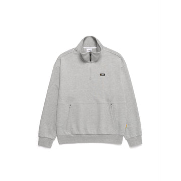 UNISEX PINTAIL HALF-ZIP SWEATSHIRT- M/GREY