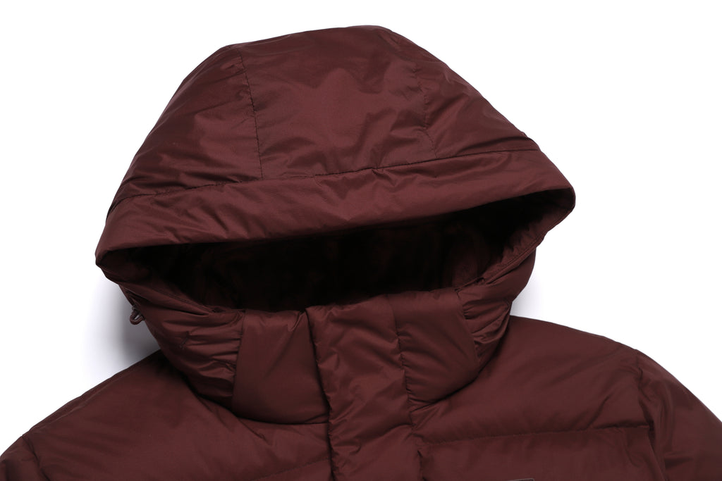Unisex [Pertex] Oberon Detachable Hood Goose Down Jacket- Wine