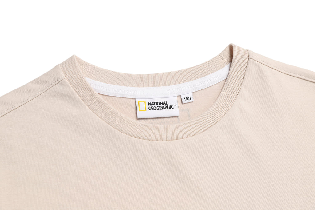 Kids Graphic Layered Short Sleeved T-Shirt- L Beige