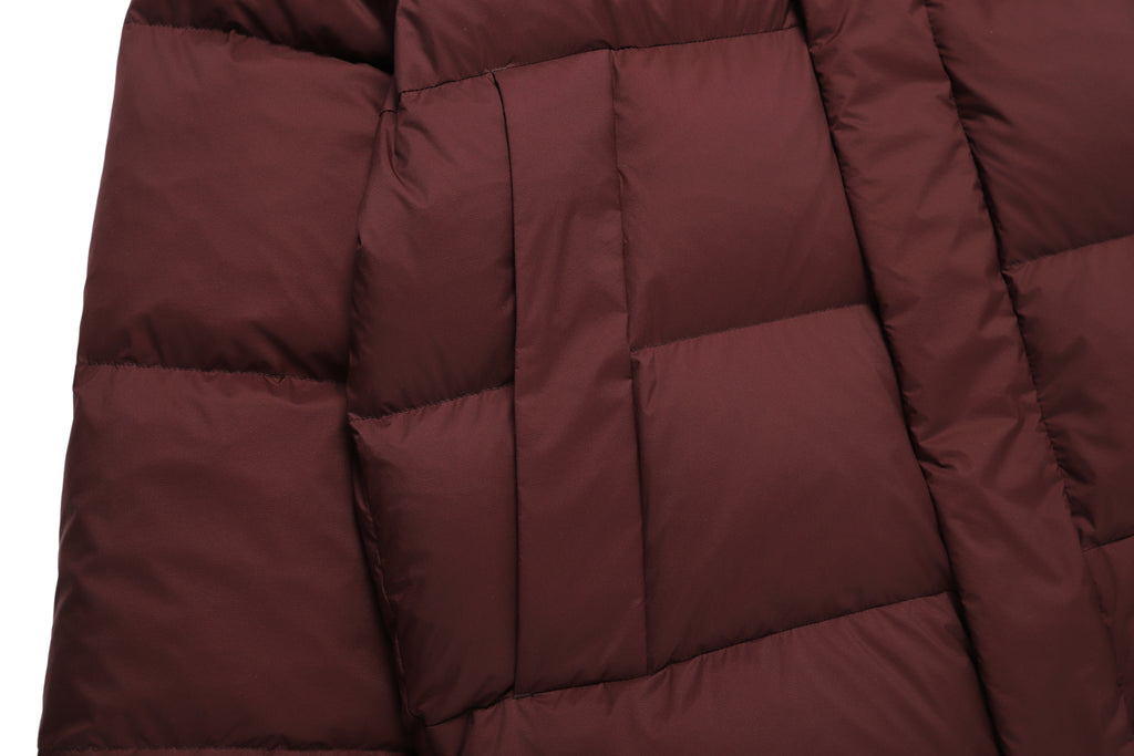 Unisex [Pertex] Oberon Detachable Hood Goose Down Jacket- Wine