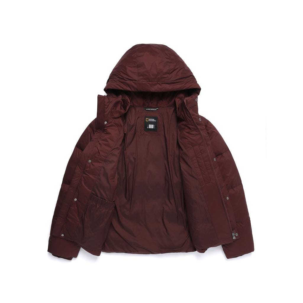 Unisex [Pertex] Oberon Detachable Hood Goose Down Jacket- Wine