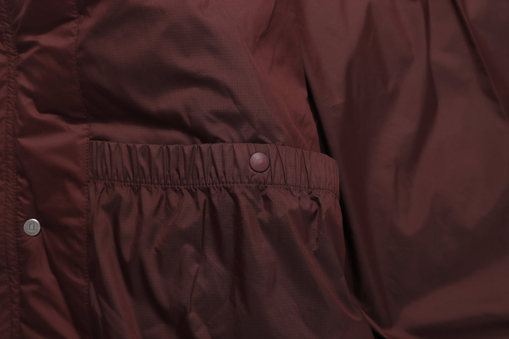 Unisex [Pertex] Oberon Detachable Hood Goose Down Jacket- Wine