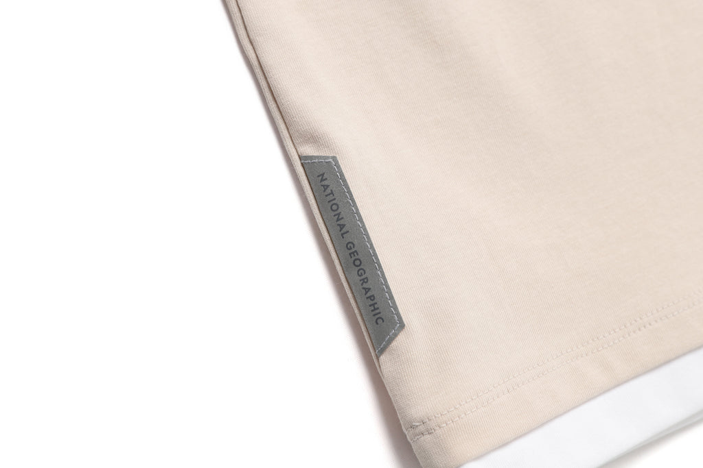 Kids Graphic Layered Short Sleeved T-Shirt- L Beige