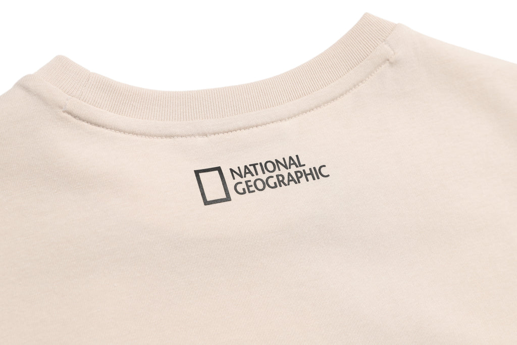 Kids Graphic Layered Short Sleeved T-Shirt- L Beige