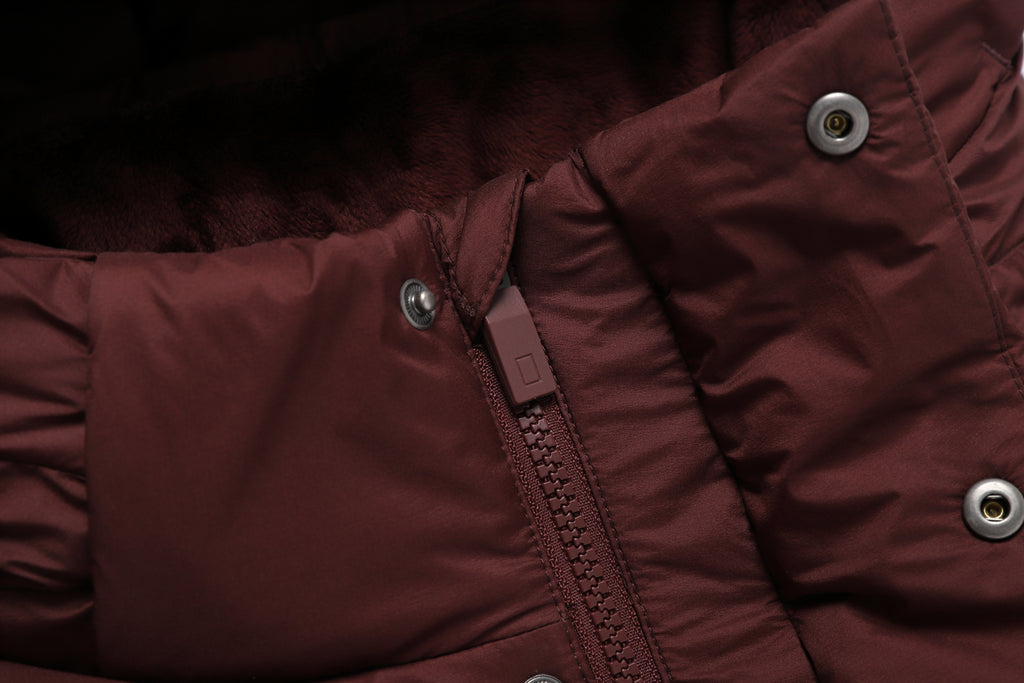 Unisex [Pertex] Oberon Detachable Hood Goose Down Jacket- Wine