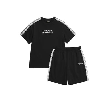 KIDS T-SHIRT & SHORTS SET- CARBON BLACK