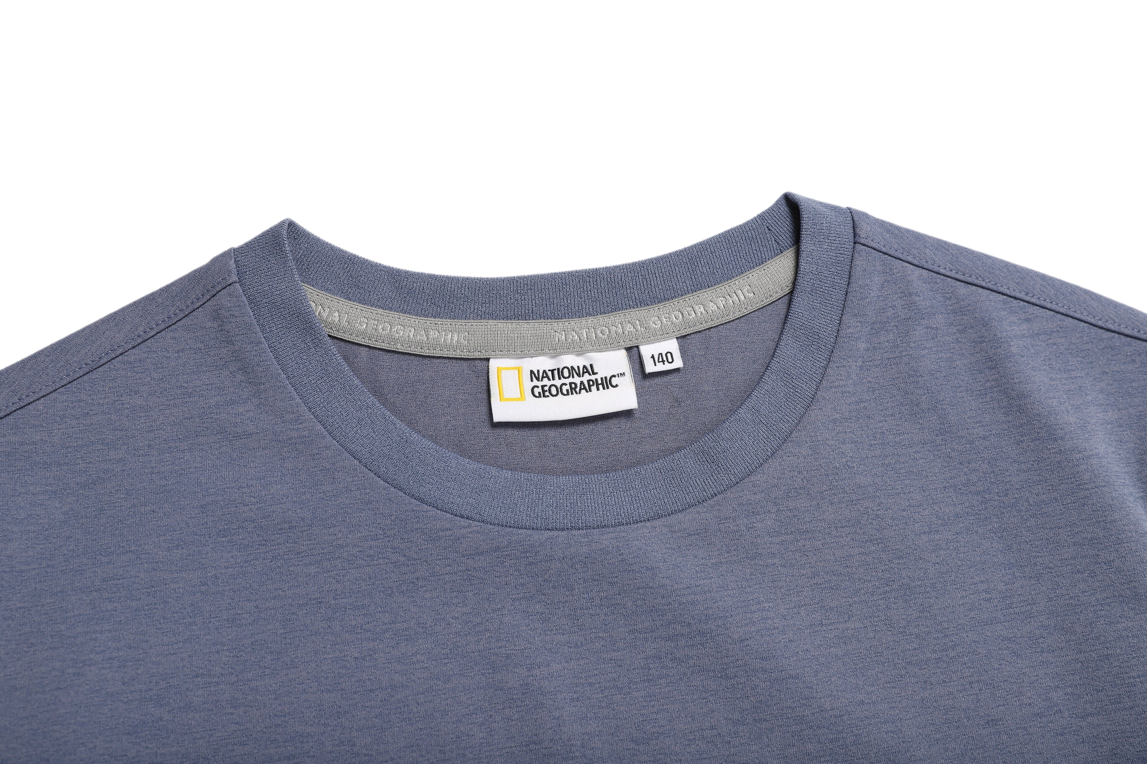 Kids T-Shirt With Logo- Gray Blue