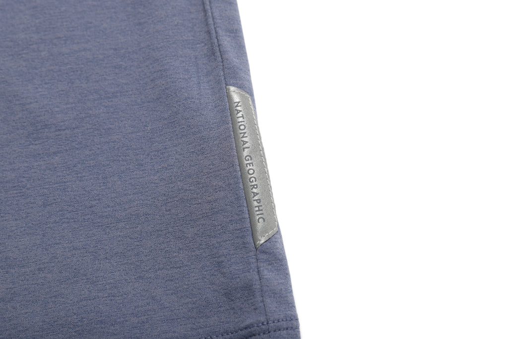 Kids T-Shirt With Logo- Gray Blue