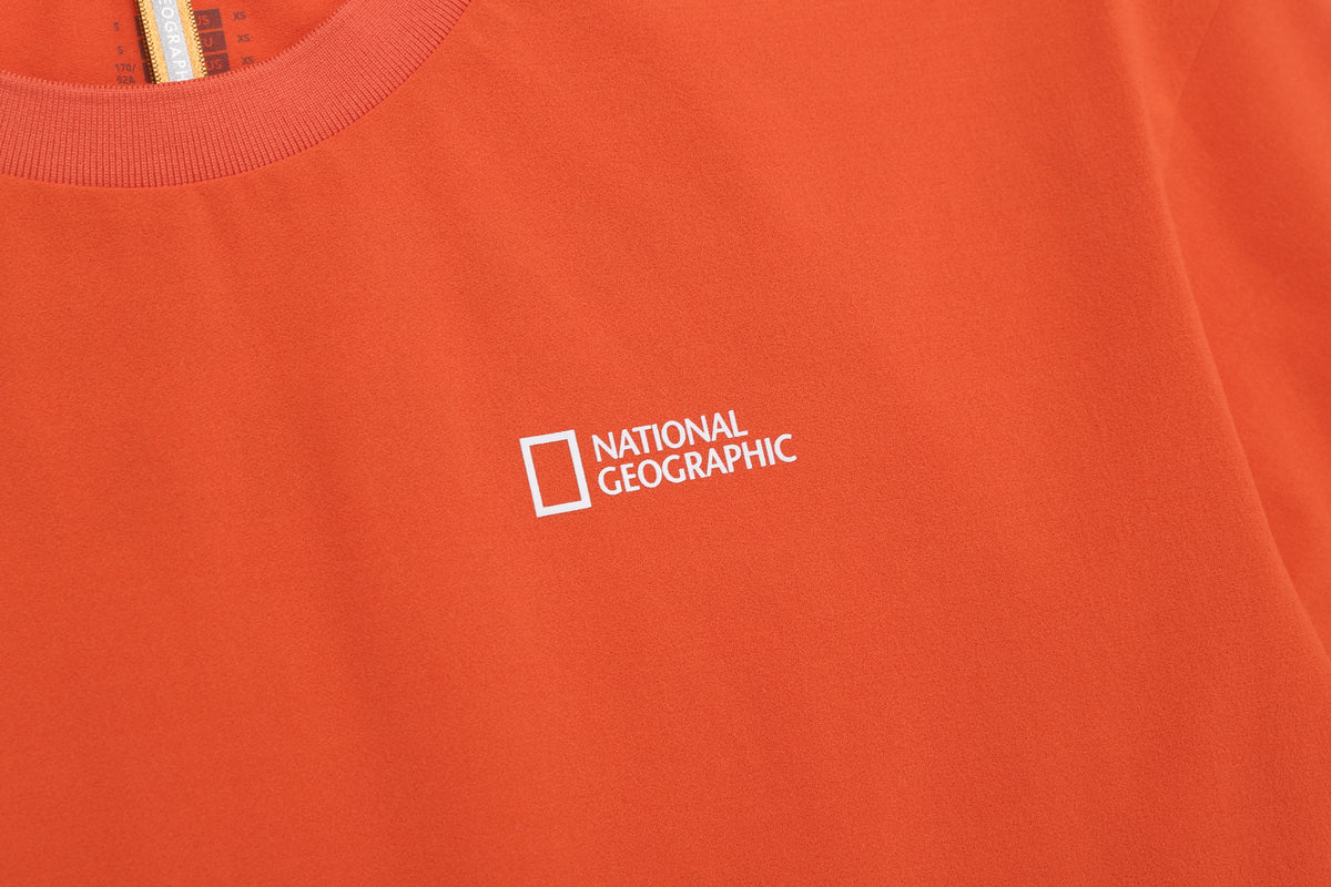 Unisex Kraz Back Graphic Semi- Oversized T-Shirt- Orange