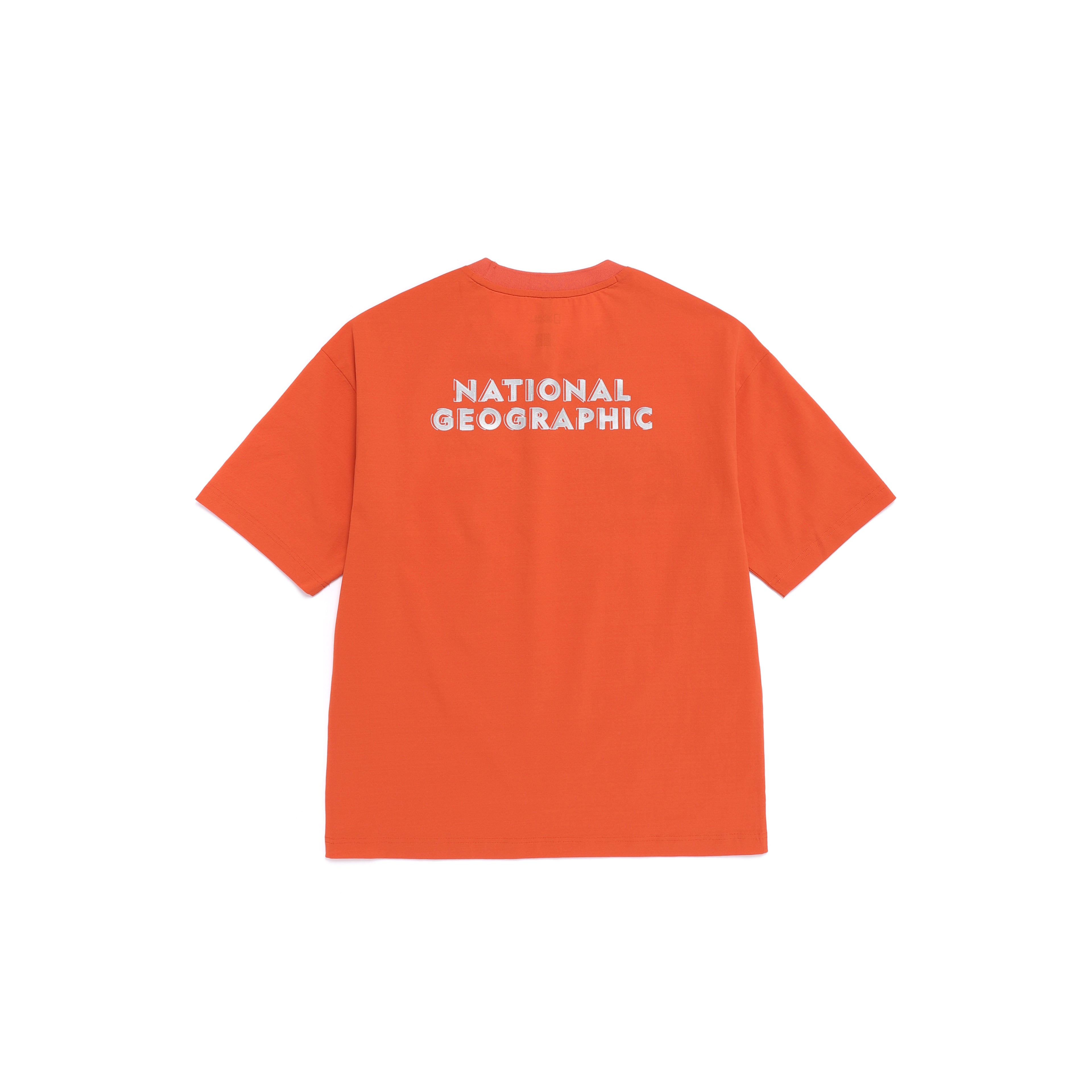 Unisex Kraz Back Graphic Semi- Oversized T-Shirt- Orange