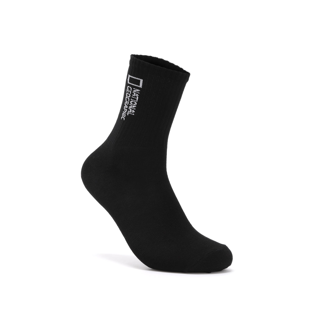 Unisex 3 Pack Crew Socks- Black