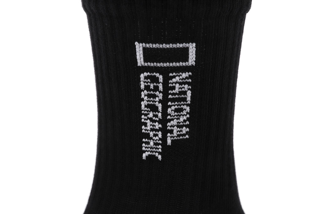 Unisex 3 Pack Crew Socks- Black