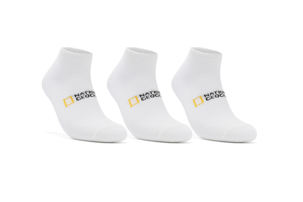Unisex Sneakers Socks 3 Pack Bundle- White