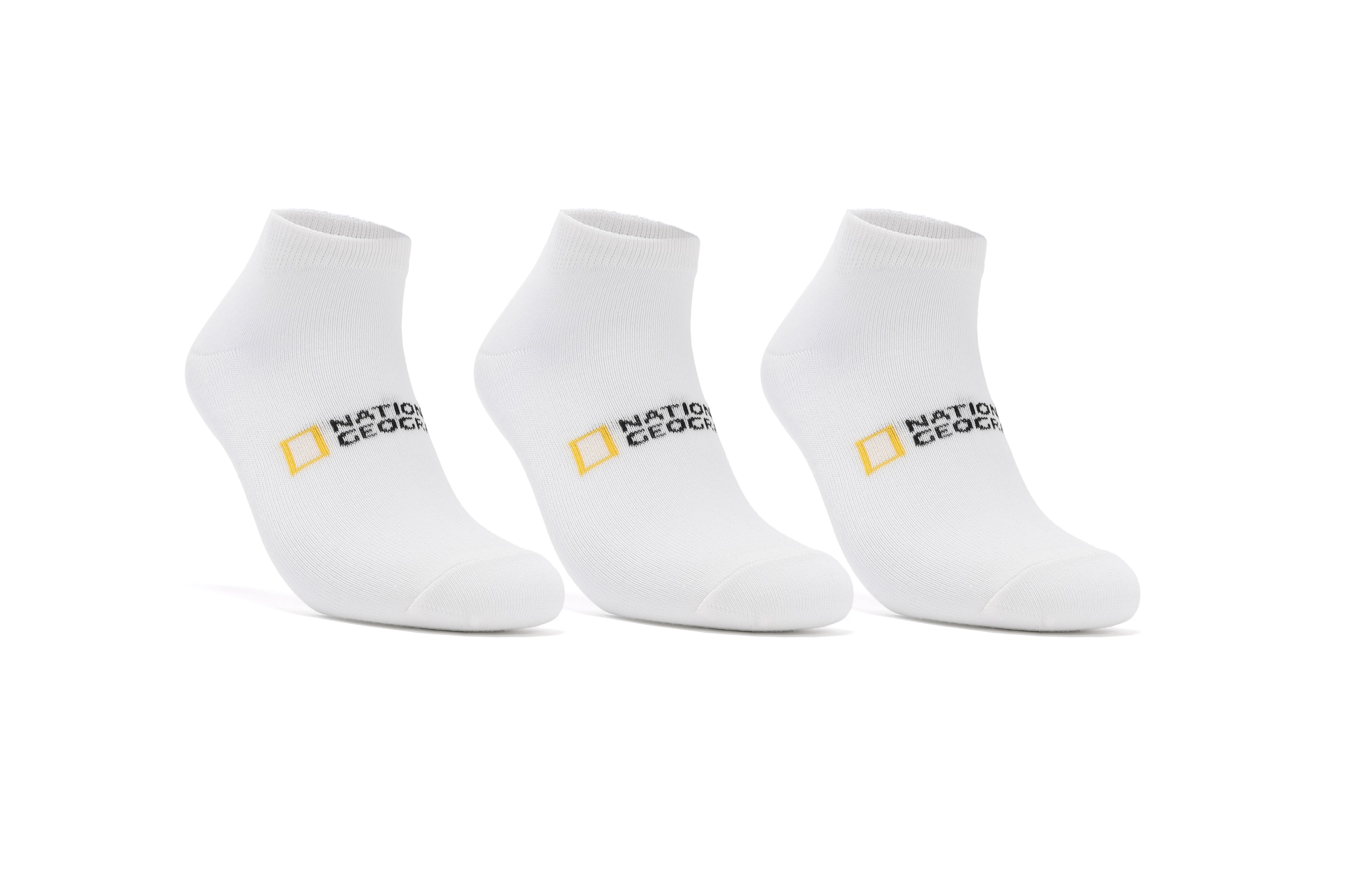 Unisex Sneakers Socks 3 Pack Bundle- White